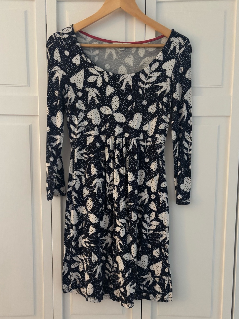 Blue and white dress